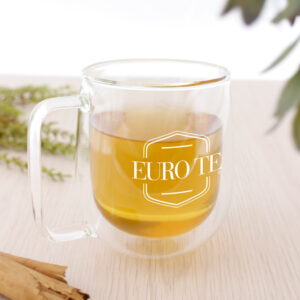 Taza Celsius - Taza transparente de doble pared con asa