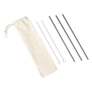 HM-040 - Set de 3 popotes metálicos