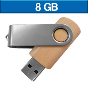USB066 - USB Giratorio London de Madera 8 GB